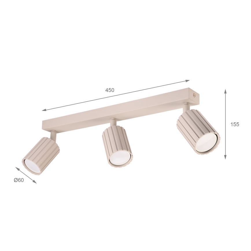 Brilagi - Spot d'éclairage CRISPINA 3xGU10/10W/230V beige