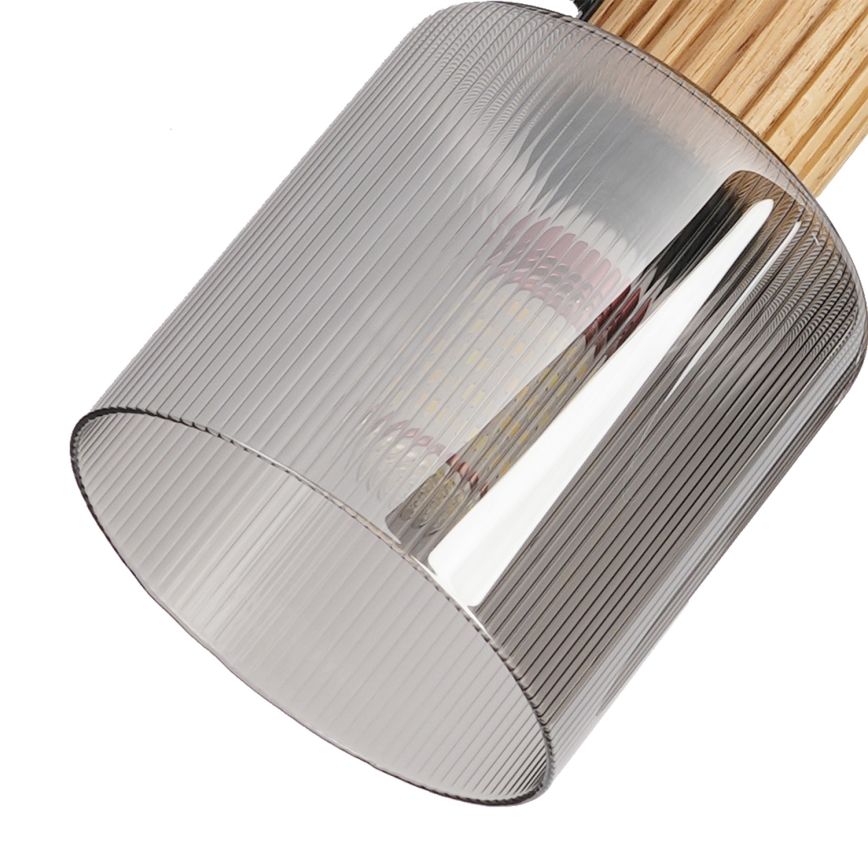 Brilagi - Spot d'éclairage HYGGE 3xE14/15W/230V hévéa/fumé