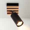 Brilagi - Spot d'éclairage SELE WOOD 1xGU10/30W/230V noir/bois