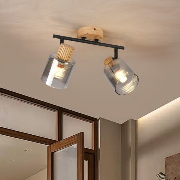 Brilagi - Spot HYGGE 2xE14/15W/230V bois/fumé