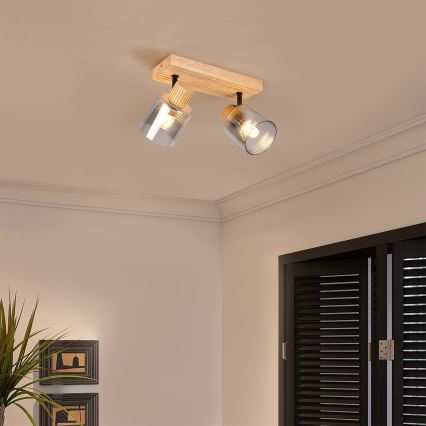 Brilagi - Spot HYGGE 2xE14/15W/230V bois/fumé