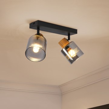 Brilagi - Spot HYGGE 2xE14/15W/230V noir/fumé