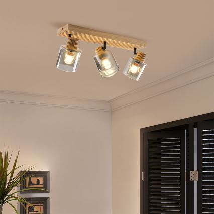 Brilagi - Spot HYGGE 3xE14/15W/230V bois/fumé