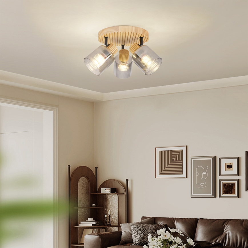 Brilagi - Spot HYGGE 3xE14/15W/230V bois/fumé