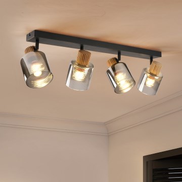 Brilagi - Spot HYGGE 4xE14/15W/230V noir/fumé