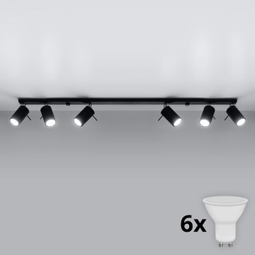 Brilagi -  Spot LED ASMUS 6xGU10/7W/230V noir