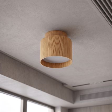 BRILAGI - Spot LED BACKLIT 1xGX53/15W/230V + LED/3W Ø 8 cm décor chêne