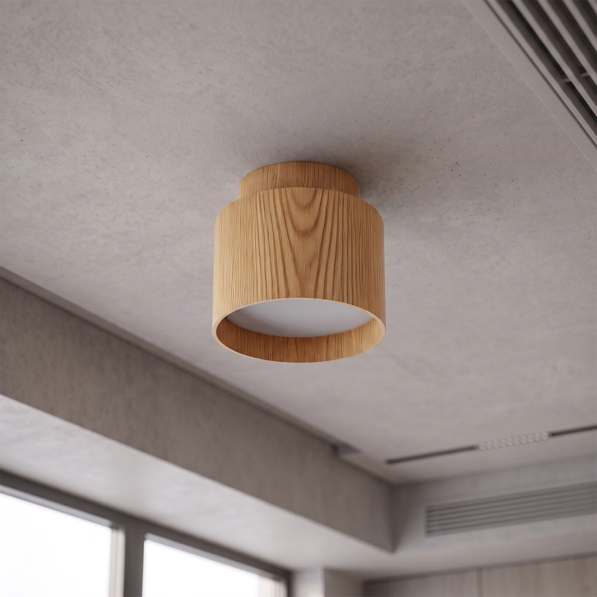BRILAGI - Spot LED BACKLIT 1xGX53/15W/230V + LED/3W Ø 8 cm décor chêne
