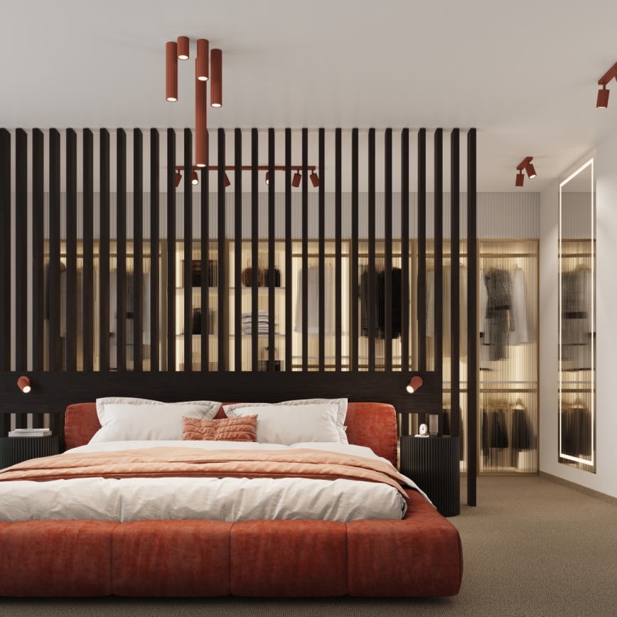 Brilagi - Spot LED CRESTO 1x GU10/10W/230V 30 cm rouge