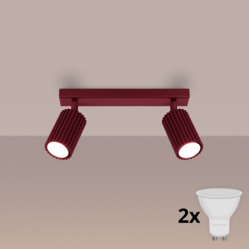 Brilagi - Spot LED CRESTO 2xGU10/10W/230V bordeaux