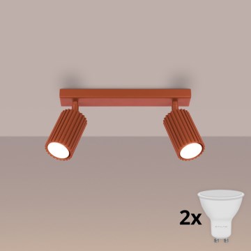 Brilagi - Spot LED CRESTO 2xGU10/10W/230V rouge