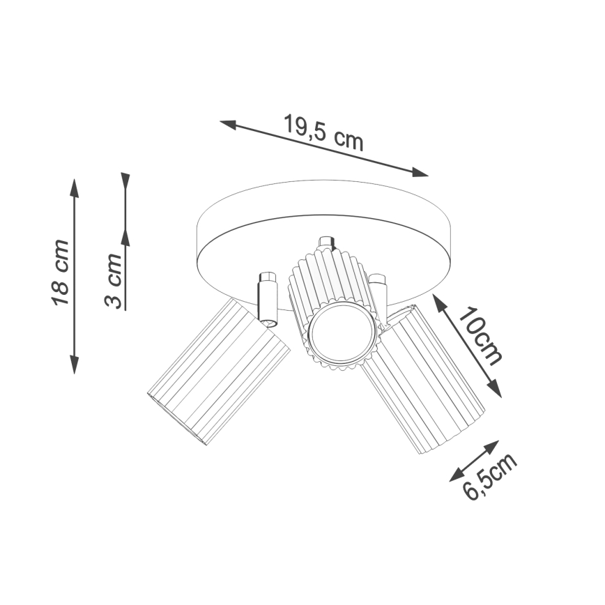 Brilagi - Spot LED CRESTO 3xGU10/10W/230V noir