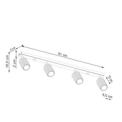 Brilagi - Spot LED CRESTO 4xGU10/10W/230V marron