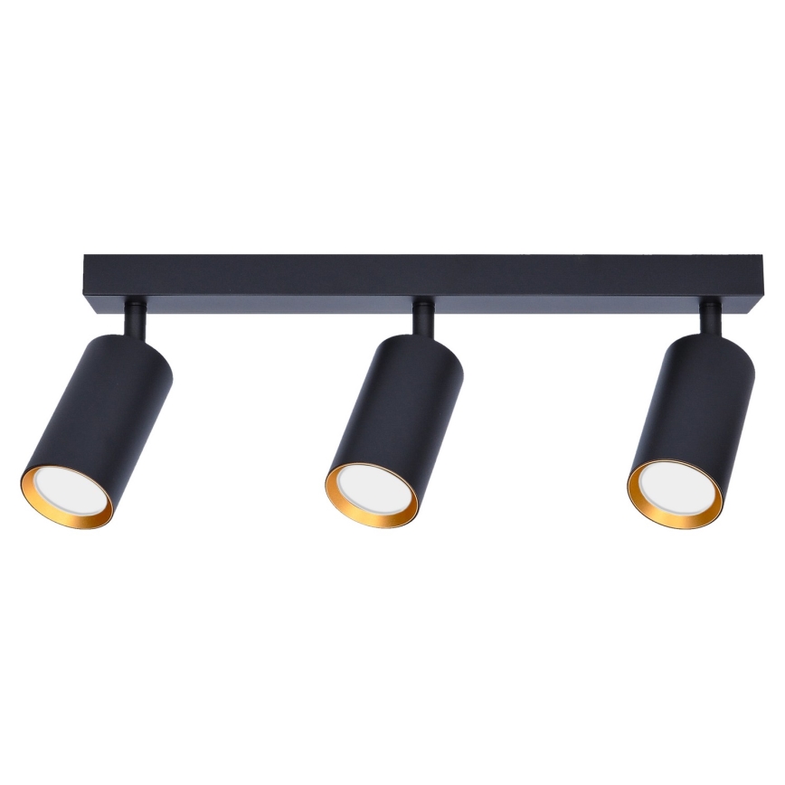 Brilagi - Spot LED RGBW dimmable SELE 3xGU10/4,8W/230V 3000K noir/doré + télécommande