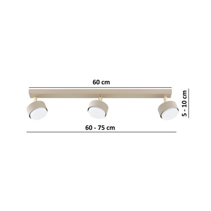 Brilagi - Spot LED MONO 3xGX53/13W/230V beige