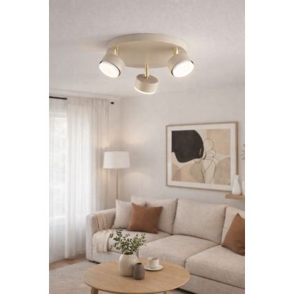 Brilagi - LED RGB+CCT Spot à intensité variable MONO 3xGX53/14W/230V 2700-6500K Wi-Fi Tuya beige/doré