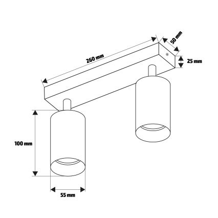 Brilagi - Spot LED RGBW dimmable SELE MODERN 2x GU10/4,8W/230V 3000 K blanc + télécommande
