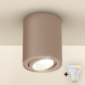 Brilagi - Spot LED RGBW dimmable MIA 1xGU10/4,8W/230V 3000K 100x80 mm beige + télécommande