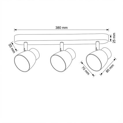 Brilagi - Spot LED RGBW dimmable NUGGET 3xGU10/4,8W/230V noir/doré