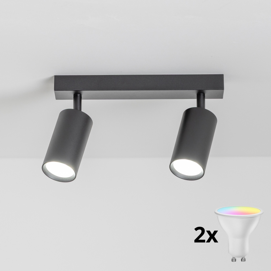 Brilagi - Spot LED RGBW dimmable SELE 2xGU10/6,5W/230V 2700-6500K noir