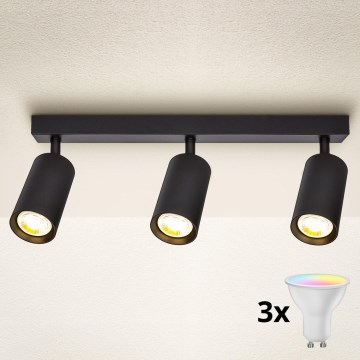 Brilagi - Spot LED RGBW dimmable SELE 3xGU10/6,5W/230V 2700-6500K noir