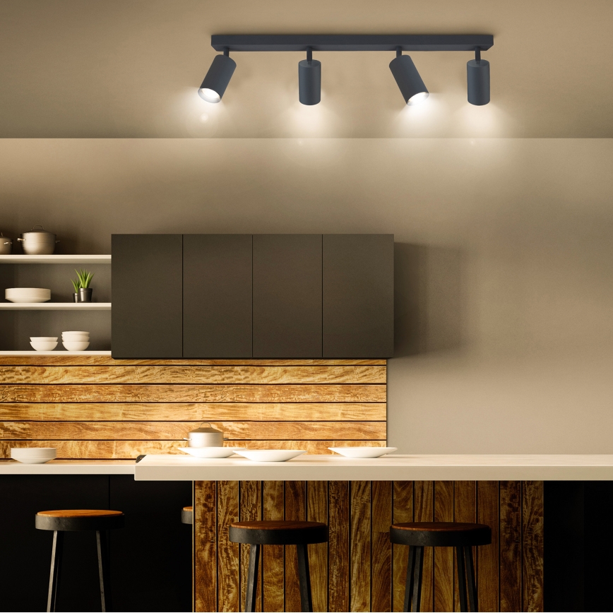 Brilagi - Spot LED RGBW à intensité réglable SELE 4x GU10/4,8W/230V 3000K anthracite + télécommande
