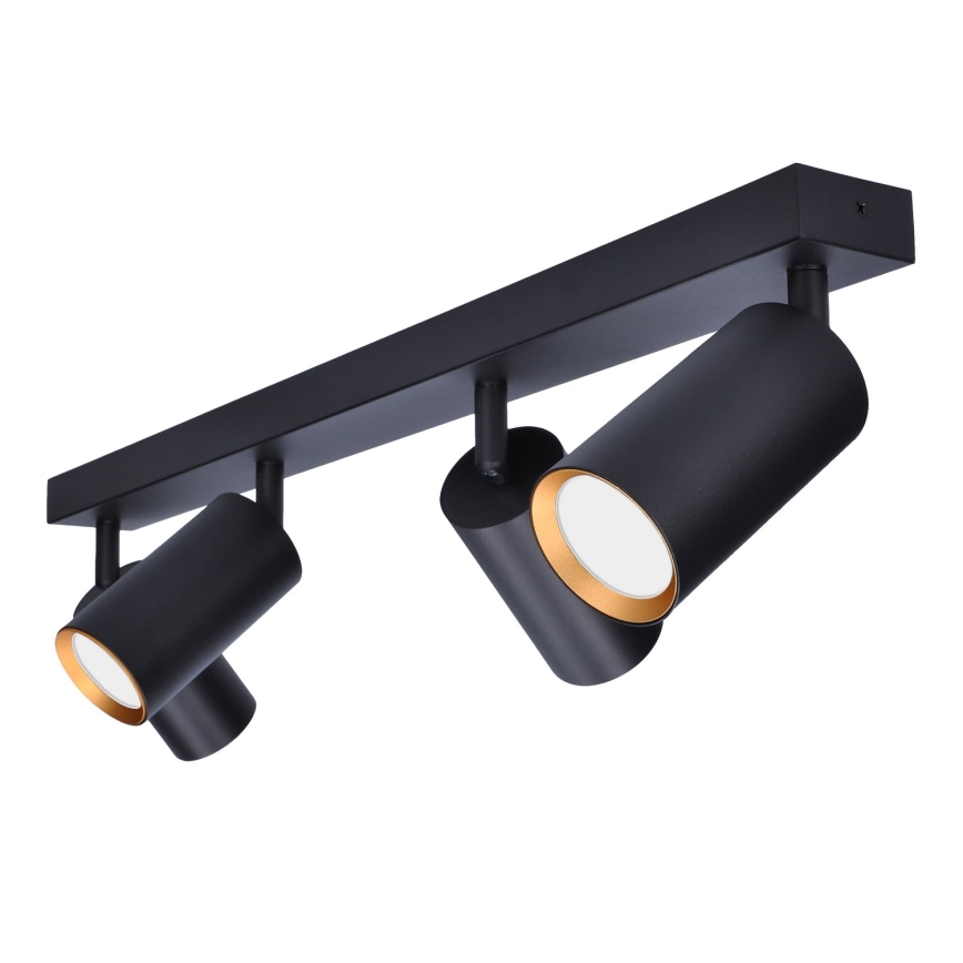 Brilagi - Spot LED RGBW dimmable SELE 4xGU10/4,8W/230V 3000K noir/doré + télécommande