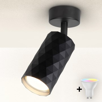 Brilagi - Spot LED RGBW dimmable SELE DIAMANT 1xGU10/4,8W/230V 3000K noir + télécommande