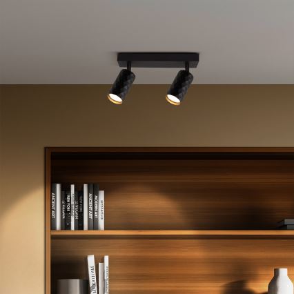 Brilagi - Spot LED RGBW dimmable SELE DIAMANT 2xGU10/4,8W/230V 3000K noir + télécommande
