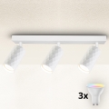 Brilagi - Spot LED RGBW dimmable SELE DIAMANT 3xGU10/4,8W/230V 3000K blanc + télécommande