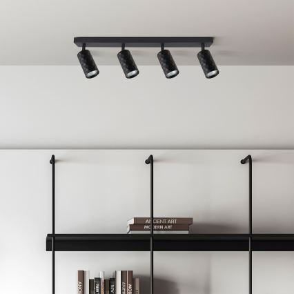 Brilagi - Spot LED RGBW dimmable SELE DIAMANT 4xGU10/4,8W/230V 3000K noir + télécommande