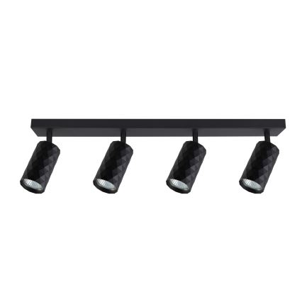Brilagi - Spot LED RGBW dimmable SELE DIAMANT 4xGU10/6W/230V 3000K noir + télécommande