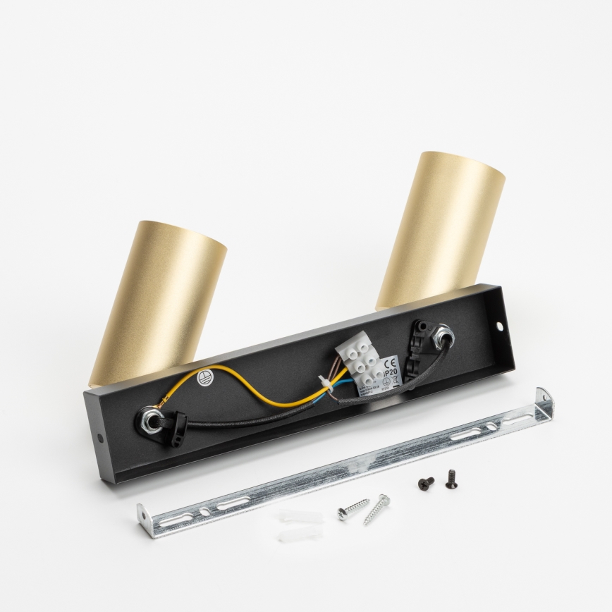 Brilagi - Spot LED RGBW dimmable SELE GOLDEN 2xGU10/4,8W/230V 3000K noir/doré + télécommande