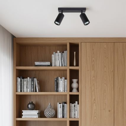 Brilagi - Spot LED RGBW dimmable SELE MODERN 2xGU10/6W/230V 3000K noir + télécommande