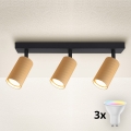 Brilagi - Spot LED RGBW dimmable SELE MODERN 3xGU10/4,8W/230V 3000K doré + télécommande