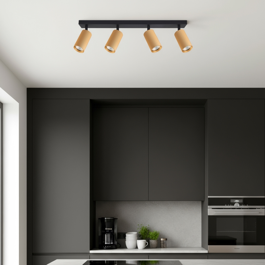 Brilagi - Spot LED RGBW dimmable SELE MODERN 4xGU10/4,8W/230V 3000K doré + télécommande