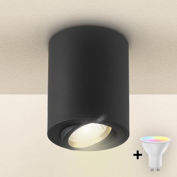 Brilagi - Spot LED RGBW encastrable dimmable MIA 1xGU10/4,8W/230V 3000K 100x80 mm noir + télécommande