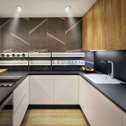 Brilagi - Spot LED RGBW dimmable MIA, 1× GU10, 30 W, 230 V, 2700–6500 K, Wi‑Fi, 84 × 80 mm, blanc