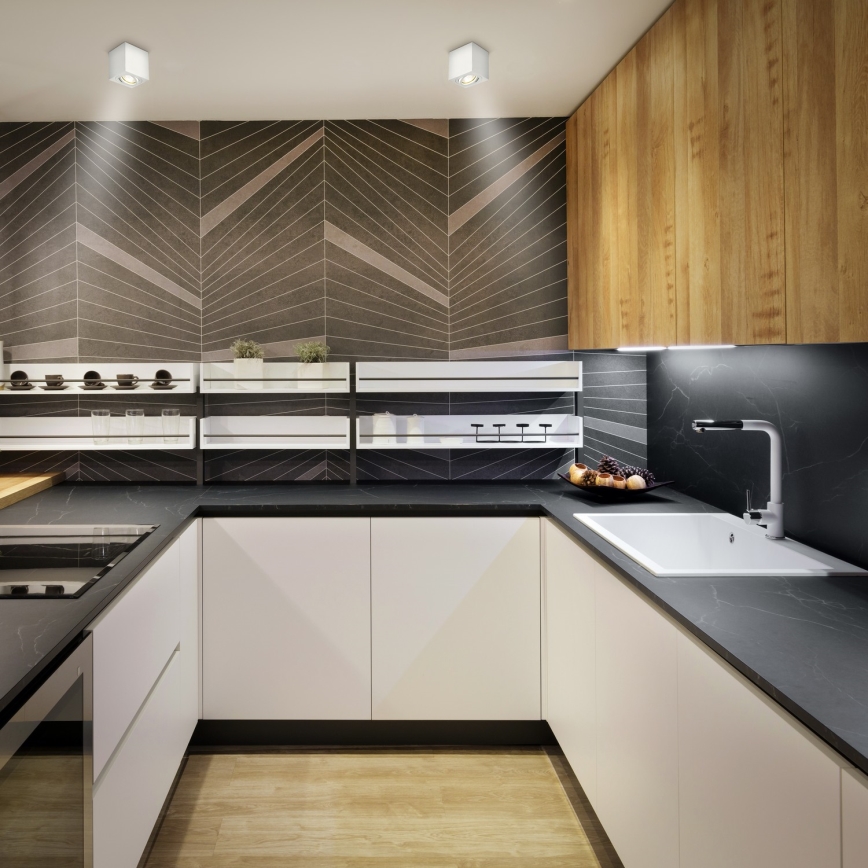 Brilagi - Spot LED RGBW dimmable MIA, 1× GU10, 30 W, 230 V, 2700–6500 K, Wi‑Fi, 84 × 80 mm, blanc