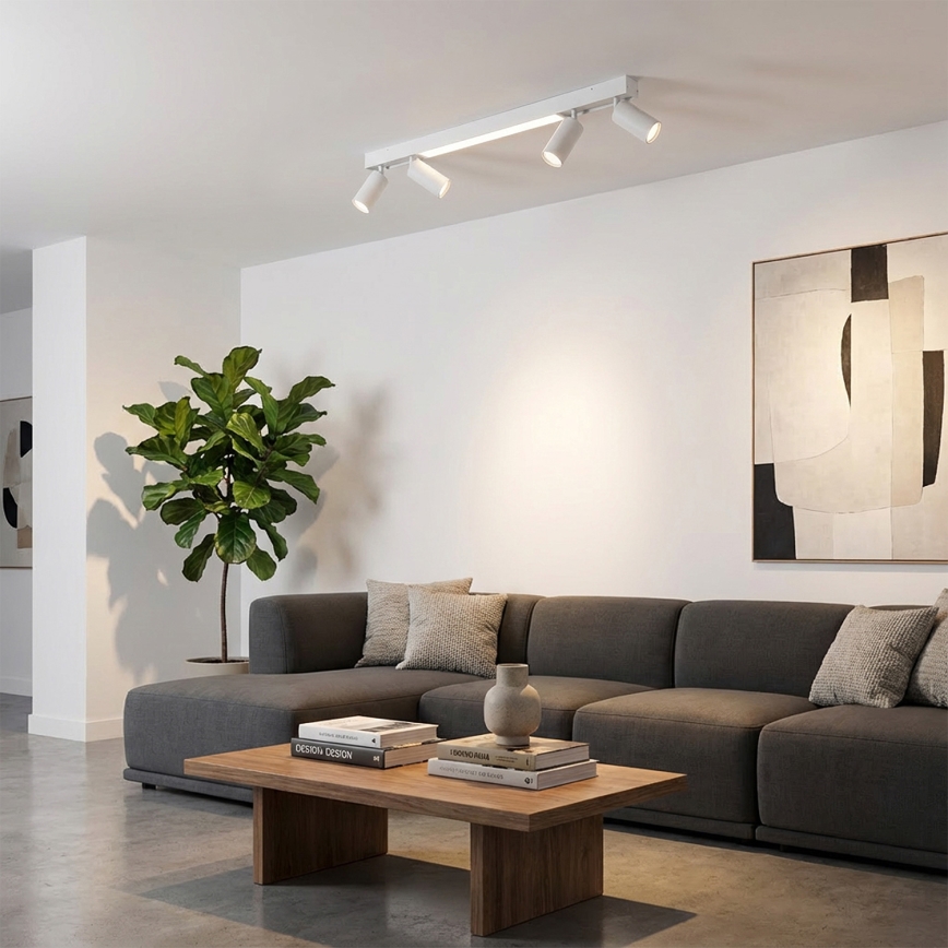 Brilagi - Spot LED SELE 4xGU10/30W/230V + LED/20W blanc