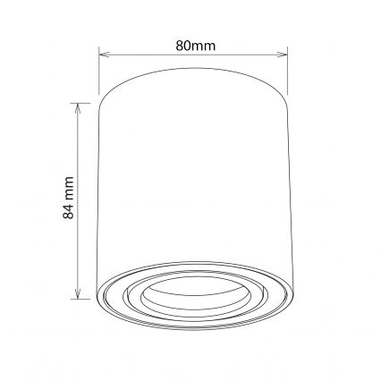 BRILAGI - Spot MIA 1xGU10/30W/230V 84x80 mm anthracite