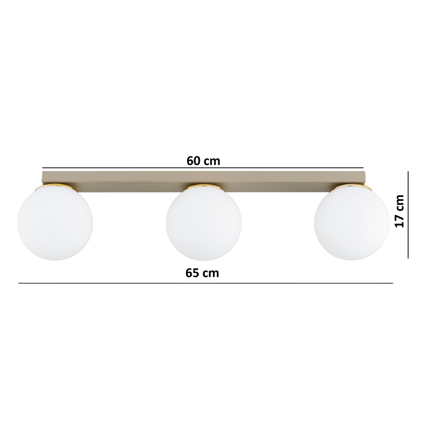 Brilagi - Spot MILO 3xE27/60W/230V beige/doré