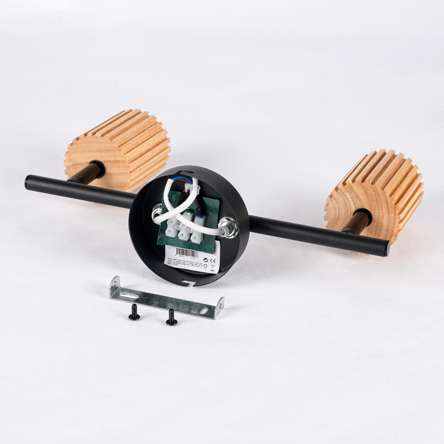 Brilagi - Spot MODERN WOOD 2xGU10/8W/230V bois/noir