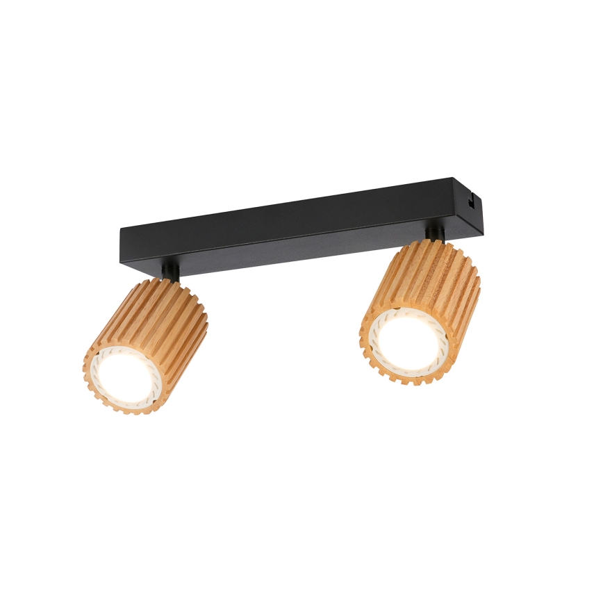 Brilagi - Spot MODERN WOOD 2xGU10/8W/230V bois/noir