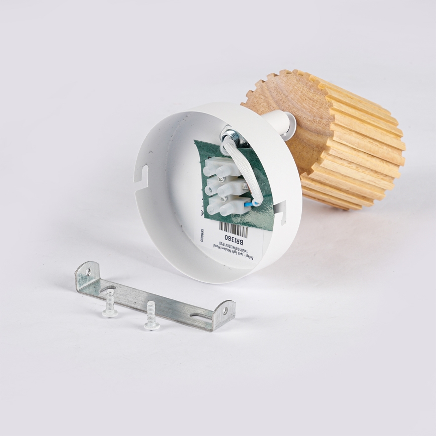 Brilagi - Spot mural MODERN WOOD 1xGU10/8W/230V bois/blanc