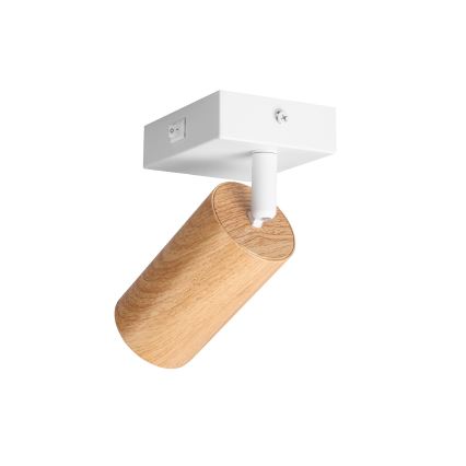 Brilagi - Spot mural SELE 1xGU10/30W/230V blanc/décor en chêne