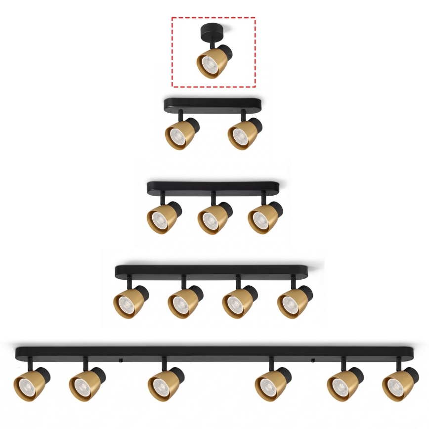 Brilagi - Spot NUGGET 1xGU10/30W/230V noir/doré