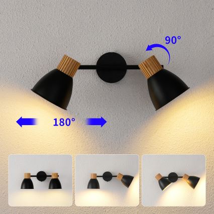 Brilagi - Spot ODENSE 2xE14/10W/230V bois/noir