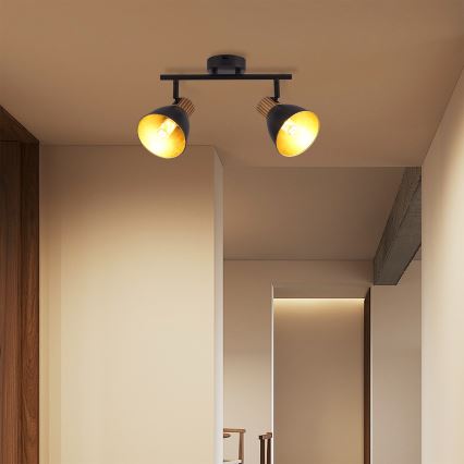 Brilagi - Spot ODENSE 2xE14/10W/230V bois/noir