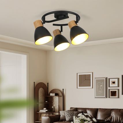 Brilagi - Spot ODENSE 3xE14/10W/230V bois/noir